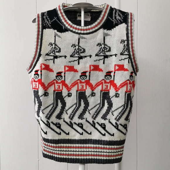 SUPER VINTAGE 1970'S SWEATER VEST MENS LARGE - Picture 1 of 4